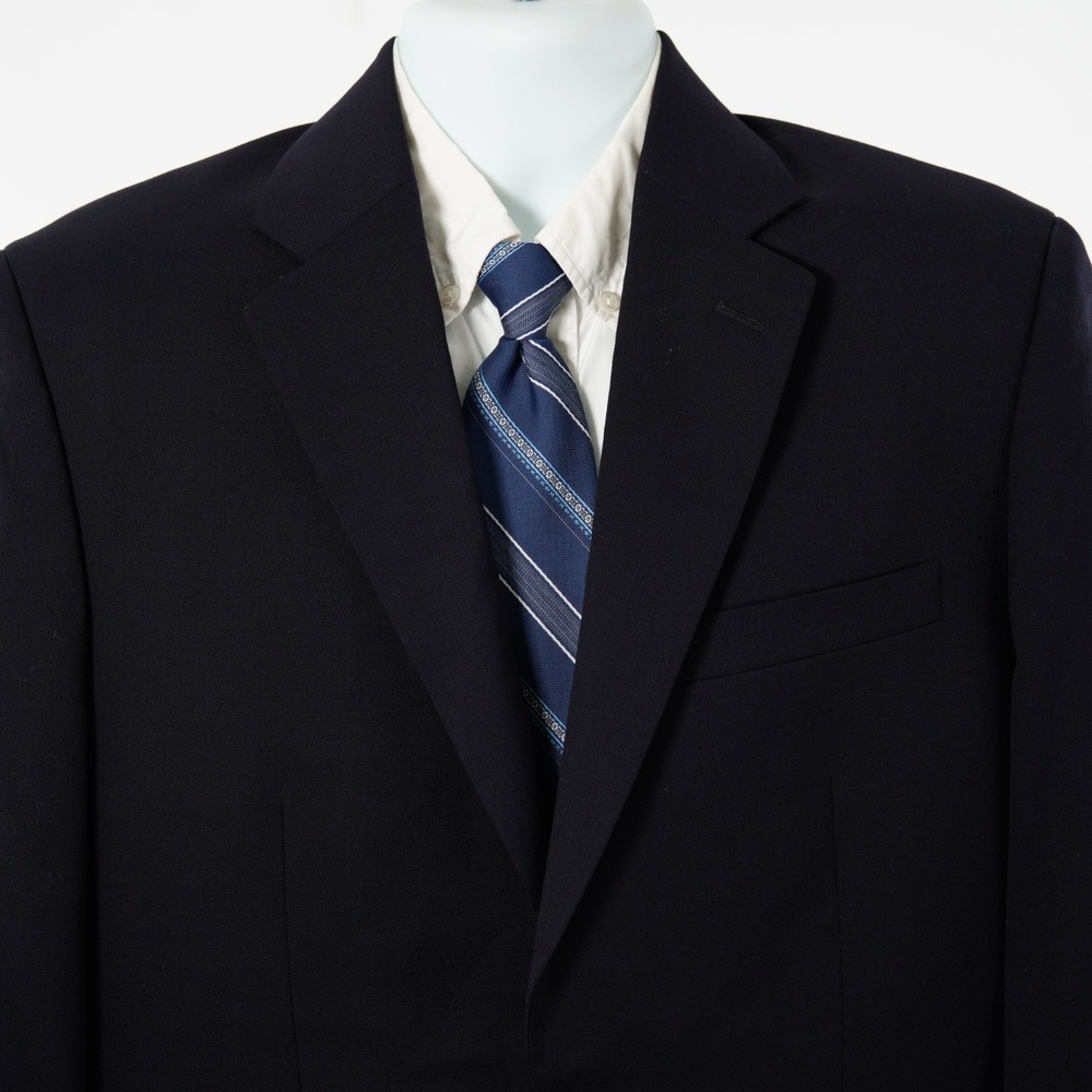 Joseph & Feiss International Trio Blue Wool Blazer 40L Single Breasted 2 Button
